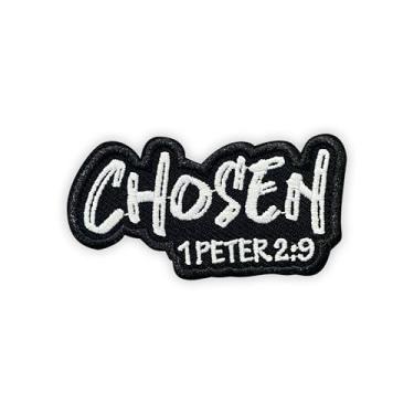 Imagem de MEIYSTICK 1 Pedro 2:9 Remendos bordados com gancho e laço para mochilas, chapéus, colete para cães, tamanho da Bíblia, aplique tático de 7,6 cm para roupas, remendos de bordado religiosos para