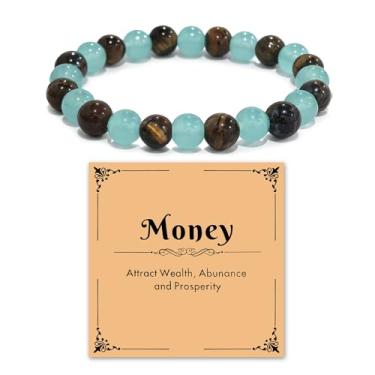 Imagem de Frodete Pulseiras de dinheiro para mulheres, pulseira de atração de dinheiro, riqueza para mulheres, pulseiras de boa sorte, pulseira de olho de tigre com contas joias modernas presentes, Miçangas
