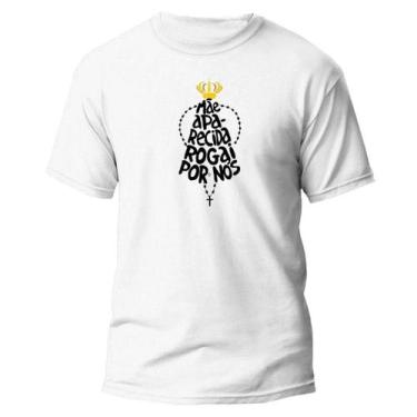 Imagem de Camiseta Básica Católica Blusa Unisex Nossa Senhora Aparecida Camisa A