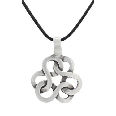 Imagem de Jewelry Trends Colar com pingente de estanho trindade nó infinito celta 45,7 cm