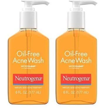 Imagem de Sabonete facial Neutrogena, sem óleo, para acne, 180 ml (pacote com 2)