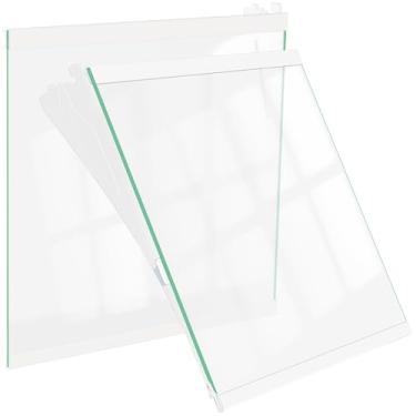 Imagem de Prateleira de vidro DA97-20044A atualizada para montagem esquerda e DA97-20045A Prateleira de vidro para geladeira direita compatível com substituição de prateleira de geladeira Samsung RF28R7201SR