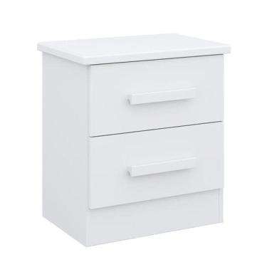 Imagem de Mesa De Cabeceira Com 2 Gavetas - New Athos-branco - Móveis D'doro