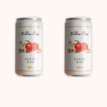 Imagem de Kit 2X: Suco de Maçã Integral Sem Açúcar Lata Villa Piva 269ml