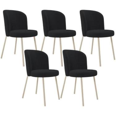 Imagem de Kit 05 Cadeiras Para Sala De Jantar Cozinha Estofada Gavi Arena L02 Bo
