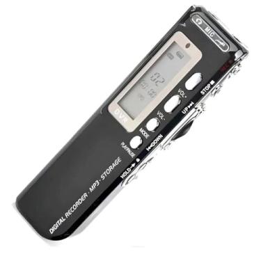 Imagem de Gravador de Voz Digital, 8GB de Capacidade, Portátil com Player MP3, Recarregável via USB, para Aulas, Reuniões e Entrevistas