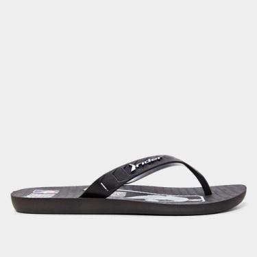 Imagem de Chinelo NBA Rider Street Duo Masculino, Preto, Azul, 39/40