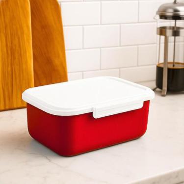 Imagem de Pote Plásticos 1L Com Trava Kit Para Marmita Fitness Microondas e Gela