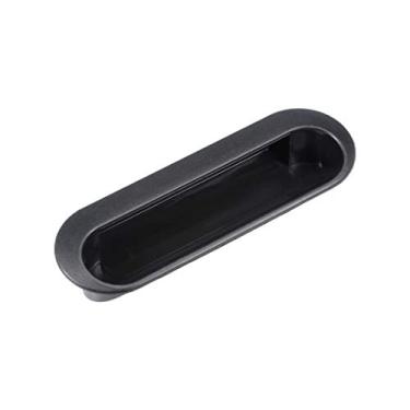 Imagem de uxcell Puxadores embutidos para armário com inserção de dedo 120 mm x 40 mm x 21 mm, preto