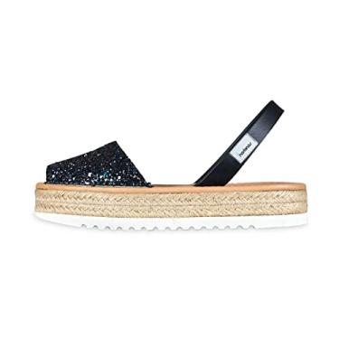 Imagem de Norkinas Plataforma feminina Avarcas, Glitter Multipreto, 35