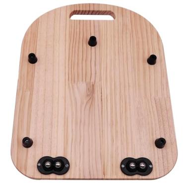 Imagem de LUMINFLY Bandeja deslizante de madeira resistente para Thermomix Tm5 e Tm6, 35 x 27 x 0,5 cm, plataforma de rolamento fácil de deslizar para misturadores de bancada