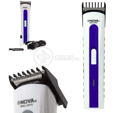 Imagem de Máquina De Cortar Cabelo Barba Pelos Pezinho Portátil Nhc-3915 Bivolt Recarregável Azul - Nova