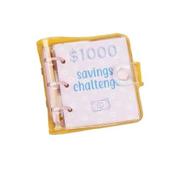 Imagem de Mini fichário de economia de dinheiro com envelopes, livro de orçamento de desafio de $2100/$1000/$500/$300/$150, organizador de dinheiro portátil (papel final, desafio de economia de $1000)