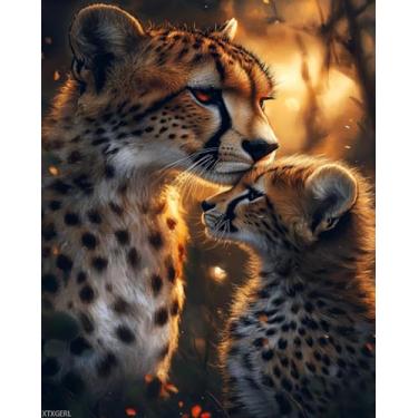 Imagem de XTXGERL Kit de pintura de chita por números para adultos, pintura estética moderna por número em tela, kits de pintura a óleo digital de arte abstrata adequados para decoração de parede de casa