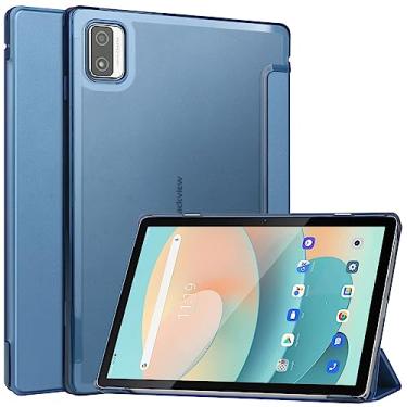 Imagem de Gylint Capa para Blackview Tab 12 Pro 10,1 polegadas, Blackview Tab 12, capa traseira rígida fosca translúcida fina com despertar/hibernar automático azul