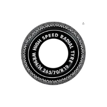 Imagem de Boia Inflável Circular Formato Pneu, PVC, 90cm de Diâmetro, para Piscina, Adultos e Crianças Acima de 9 Anos