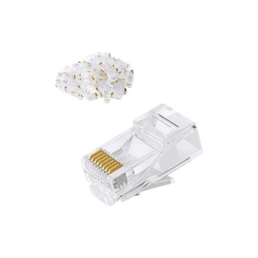 Imagem de Conector RJ45 Macho CAT6 Fortrek Pacote c/ 100