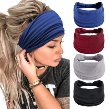 Imagem de Bandanas largas Huachi  preta (pacote com 4)