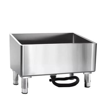 Imagem de TRGCJGH Bacia de serviço de esfregão de aço inoxidável, pia de esfregão de piso comercial, pia de lavanderia, balde de esfregão utilitário, para garagens de negócios de cozinha (tamanho: 45 x 41 x 55