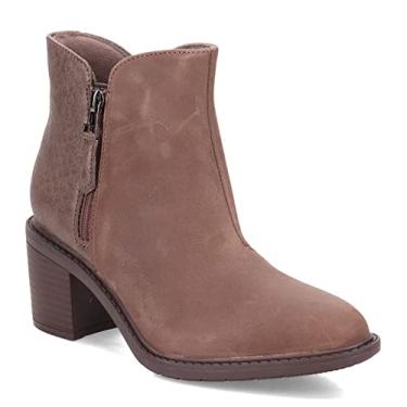 Imagem de Clarks Botinha Feminina de Cano Curto com Zíper, Botinha Cinza Escuro Combi, 10