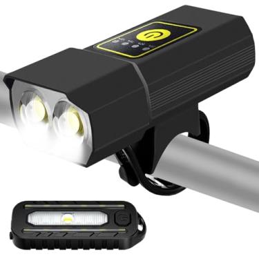Imagem de Farol de bicicleta recarregável – faróis dianteiros super brilhantes – Lâmpada de LED com zoom telescópico, equipamento externo para segurança, deslocamento noturno, equitação noturna, montanha