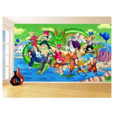Imagem de Papel De Parede Dragon Ball Goku Vegeta Anime 3,5M Dbz348 - Você Decor