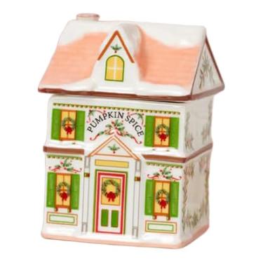 Imagem de IEUDNS Casa de Especiarias da Vila de Natal, Decoração Natalina, Pote de Especiarias Portátil e Reutilizável, Enfeite de Resina em Miniatura para Festas de, Style C