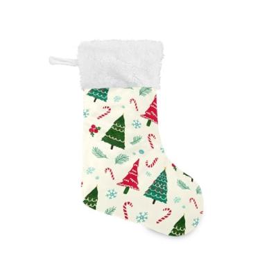 Imagem de GakkiGii Pacote com 2 meias de Natal para árvore de Natal, decoração de Natal grande para parede de árvore de lareira, 45 x 31 cm