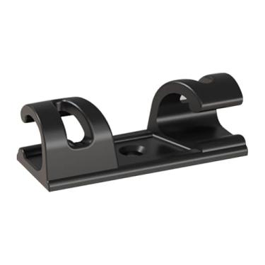 Imagem de 20 peças de clipes de cabos adesivos transparentes, organizadores de cabos para parede, mesa, suporte de cabo, clipes de fio de gerenciamento, acessórios de escritório