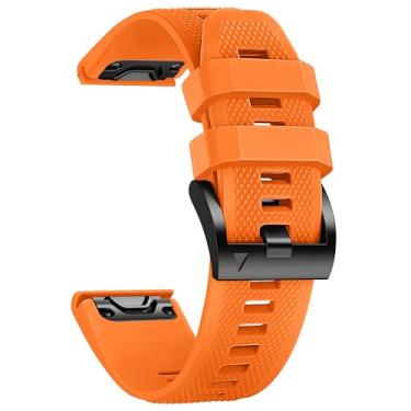 Imagem de Ouwegaga Pulseira de relógio compatível com Garmin Fenix 5/Fenix 6/Fenix 7/Fenix 8, pulseira esportiva de silicone macio de 22 mm para Fenix E 47 mm/Fenix 5 Plus/Fenix 6 7 Pro/Approach S60/S62/S70