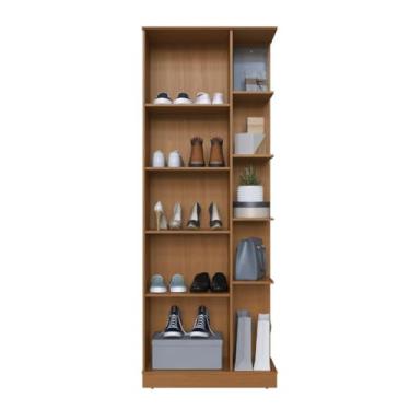 Imagem de Sapateira Grande Com Espelho 2 Portas 1 Gaveta Armario Organizador Para 15 Pares De Sapato