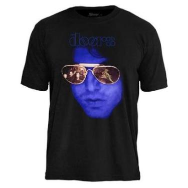 Imagem de Camiseta de Banda The Doors Stamp em Algodão Manga Curta Gola Redonda-Feminino