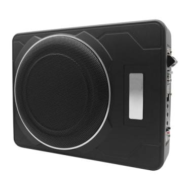 Imagem de Luocute Subwoofer de Carro de 10 Polegadas e 1200 W, Amplificador Embutido Ultra Fino, Alto-falante de Baixo Alimentado Sob o Assento, Com Luz LED Azul, para Carros, Caminhões, RVs e