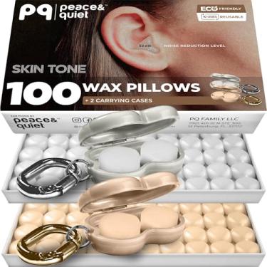 Imagem de Peace&Quiet Tampões de ouvido de cera PQ 100 para dormir - tampões de ouvido de cera de silicone para dormir e nadar, tampões de ouvido de gel, cancelamento de ruído, protetores de ouvido para dormir