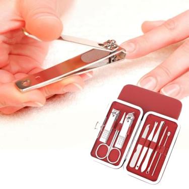 Imagem de Conjunto de manicure - kit de cortadores de unhas com caixa de transporte, ferramentas profissionais de cuidados com as unhas e kits de pedicure, várias peças para viagens de escritório em casa