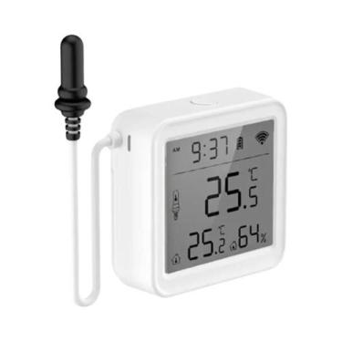 Imagem de Sensor De Temperatura E Umidade Inteligente WiFi Zigbee Com Sonda Exte