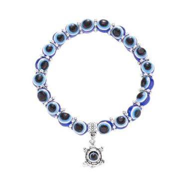 Imagem de Pulseira Olho Grego Azul Para Homens E Mulheres, Joia Turca Artesanal 