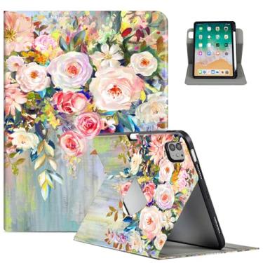 Imagem de Lalumix Capa para iPad Air de 11 polegadas M3/M2, rotação de 360 graus para iPad Air 5ª/4ª geração, capas de 10,9 polegadas, capa para iPad Pro de 11 polegadas, suporte de lápis de 4ª/3ª/2ª/1ª geração