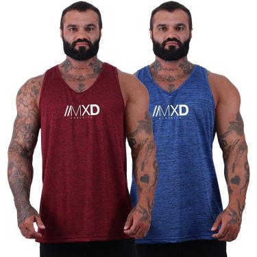 Imagem de Kit 2 Regatas Cavada Mxd Conceito Dry 100% Poliéster Furinho Cor:;Tamanho:G;Gênero:Masculino-Masculino