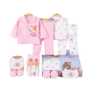 Imagem de Conjunto De Roupas Para Bebê Recém-Nascido 18 Peças 100% Algodão Roupa