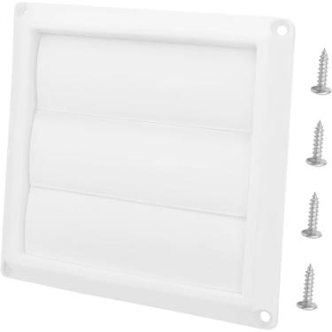 Imagem de Tampa para ventilação de ar livre para secadora de ar livre 10 cm capa com forro branco exterior para ventilação de parede saída de ar ventilação