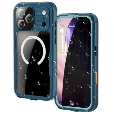 Imagem de YOGRE [Capa Dsign 2025 para iPhone 17 Pro Max, capa à prova d'água IP68 com tela de privacidade integrada e protetor de câmera, resistente, à prova de choque, à prova de poeira para iPhone 17 de 6,9