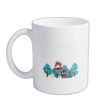 Imagem de Caneca Xícara de Café Porcelana 300ml Com Guerreiro Pixelizado