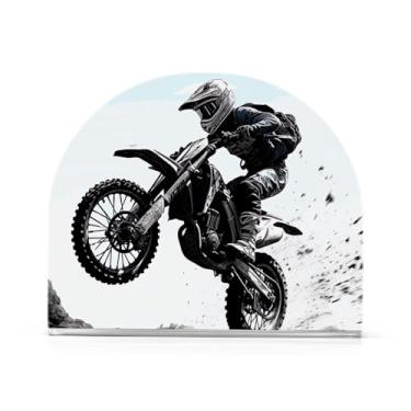 Imagem de Dirt Bike Suporte de guardanapo de acrílico, suporte de guardanapo para mesa, dispensador de guardanapos de restaurante para guardanapos de papel de jantar