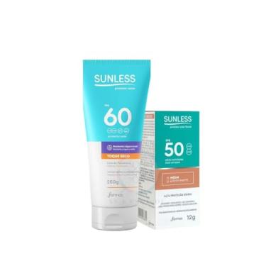 Imagem de kit Protetor Solar Facial Bastão Média + Protetor Solar Corporal FPS 60 200g