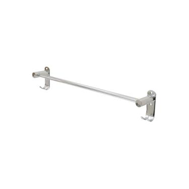 Imagem de Suporte para Toalha Reto em Aço Inox, 36cm x 8,5cm, Acabamento Elegante, Organizador de Banheiro