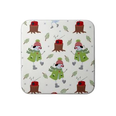 Imagem de Ladrilho Decorativo de Cerâmica Bonecos de Neve Dançando