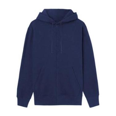 Imagem de Moletom Ellus Masculino Hoodie Basico Easa Ziper Azul Marinho-Masculino