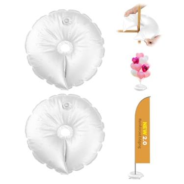 Imagem de Sacos de peso de água para suporte de coluna de balão e arco de balão, base de enchimento de água aberta para festas, casamentos, formatura, decoração, acessórios, 4,5 kg (branco, pacote com 2)