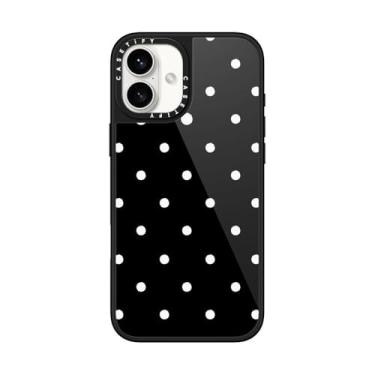 Imagem de CASETiFY Capa Glaze para iPhone 16 Plus [acabamento brilhante/compatível com Magsafe/1,5 m. 1X proteção contra quedas de grau militar] - Dottie clássico - preta
